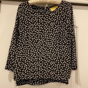 Maeve Black and White Heart Blouse